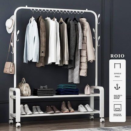 Portable Stainless Steel Folding Laundry Rack with Wheels for Easy Drying - Très Elite