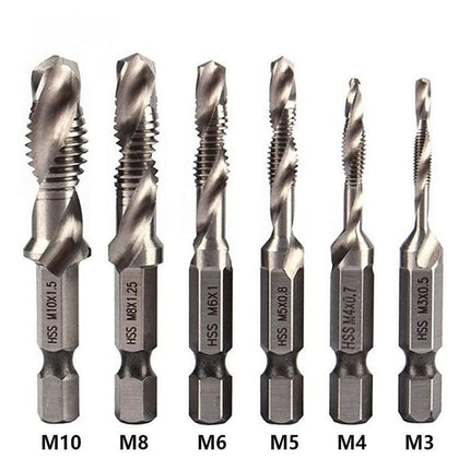Precision Tap Set with Titanium Coating and Spiral Flute Design for Efficient Tapping and Chamfering - Très Elite
