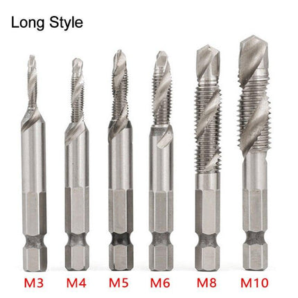 Precision Tap Set with Titanium Coating and Spiral Flute Design for Efficient Tapping and Chamfering - Très Elite