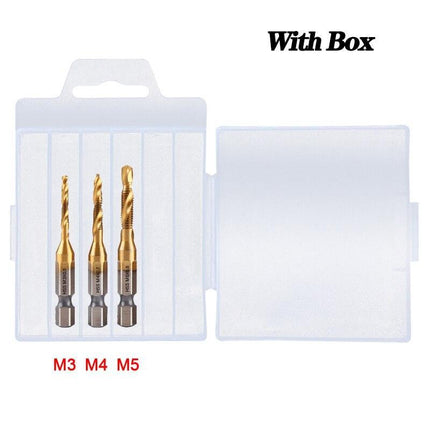 Precision Tap Set with Titanium Coating and Spiral Flute Design for Efficient Tapping and Chamfering - Très Elite