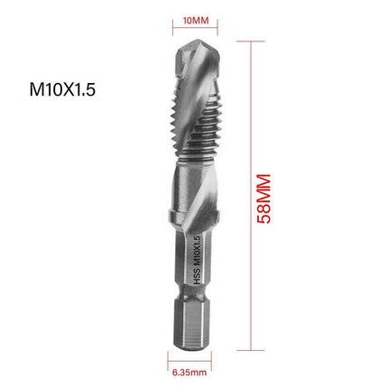 Precision Tap Set with Titanium Coating and Spiral Flute Design for Efficient Tapping and Chamfering - Très Elite
