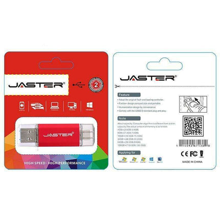 Premium 2-in-1 Type-C USB Flash Drive - Golden Metal Design with High-Speed Data Transfer and Enhanced Security - Très Elite