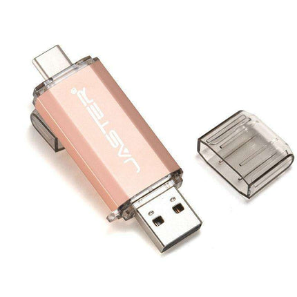 Premium 2-in-1 Type-C USB Flash Drive - Golden Metal Design with High-Speed Data Transfer and Enhanced Security - Très Elite