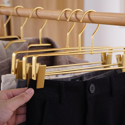 Premium Anti-Slip Trouser Hanger Collection - 5 Pack in Robust Metal & Aluminum Alloy