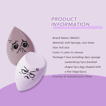 Premium Blending Sponge Set - 4 Latex-Free Makeup Tools for Flawless Application - Très Elite