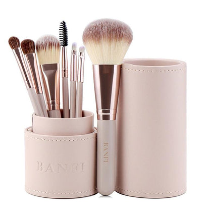 Premium Elegant Makeup Brush Set with Chic Organizer & High-Quality Synthetic Fibers.