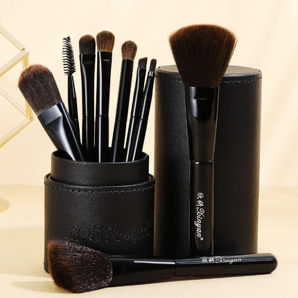 Premium Elegant Makeup Brush Set with Chic Organizer & High-Quality Synthetic Fibers.