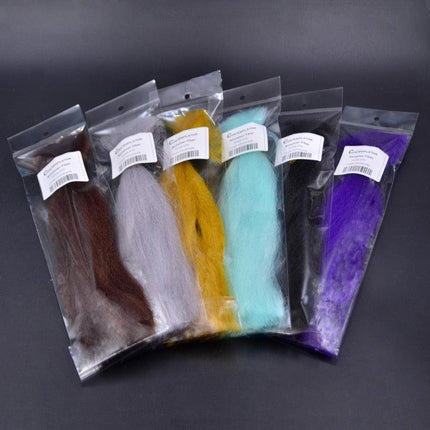 Premium Fly Tying Fiber Set: 12 Vibrant Colors for Creative Streamer Designs - Très Elite