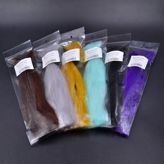 Premium Fly Tying Fiber Set: 12 Vibrant Colors for Creative Streamer Designs