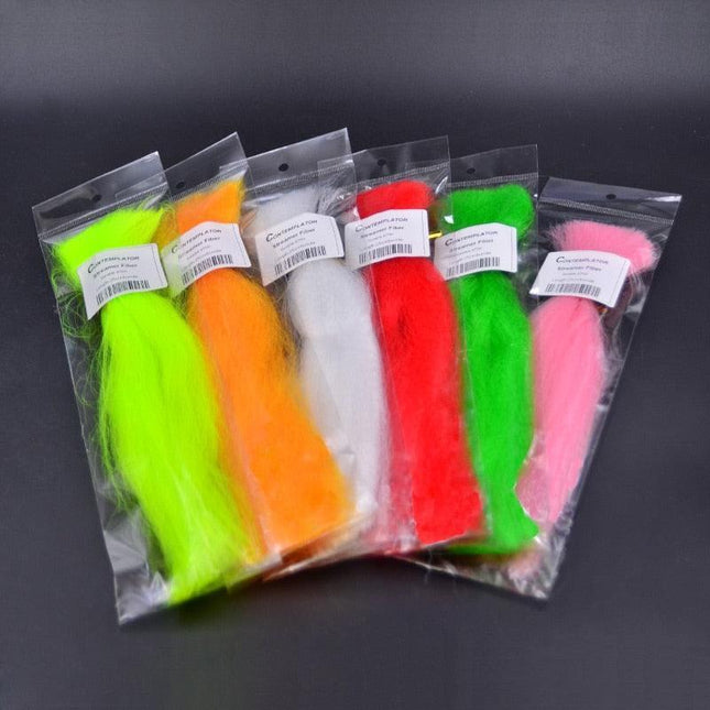 Premium Fly Tying Fiber Set: 12 Vibrant Colors for Creative Streamer Designs