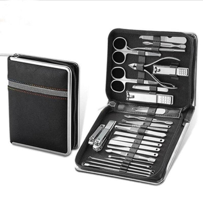 Premium Stainless Steel Nail Care Set with Portable Case: All-in-One Manicure Essentials for Professionals and Enthusiasts