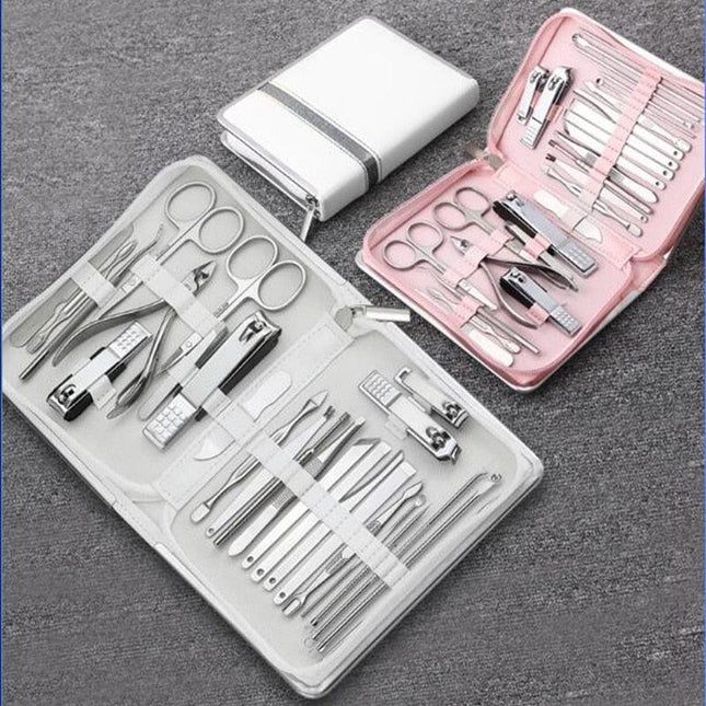 Premium Stainless Steel Nail Care Set with Portable Case: All-in-One Manicure Essentials for Professionals and Enthusiasts