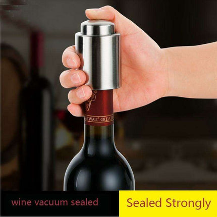 Premium Stainless Steel Wine Bottle Saver Vacuum Sealer for Extended Freshness - Très Elite