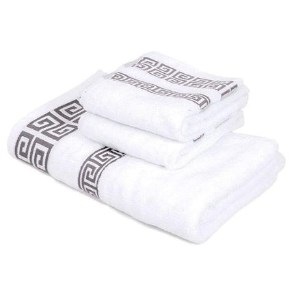 Premium White Cotton Bath Towel Set for Adults - Très Elite