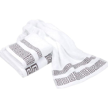 Premium White Cotton Bath Towel Set for Adults - Très Elite