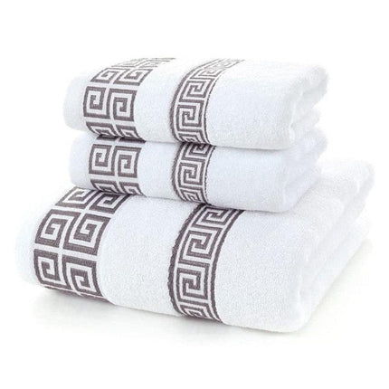 Premium White Cotton Bath Towel Set for Adults - Très Elite