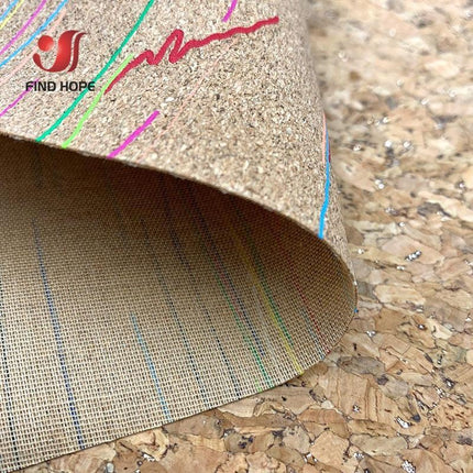 Printed Cork Leather Crafting Fabric - 20cm x 120cm for DIY Projects - Très Elite