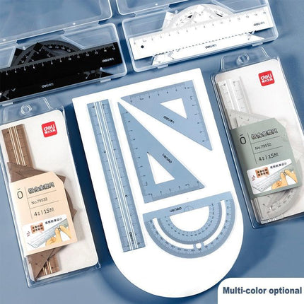 Professional Geometry Tool Kit: Premium Metal Ruler and Protractor Set - Enhance Your Design Capabilities - Très Elite