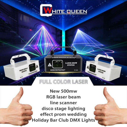 RGB 500mW Laser Light Show Projector for Dynamic DJ and Stage Effects - Très Elite