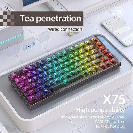 RGB Mechanical Gaming Keyboard with 82 Keys and Switch Customization - Très Elite
