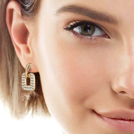 Radiant 1.68 Carat Lab-Grown Diamond Sterling Silver Drop Earrings