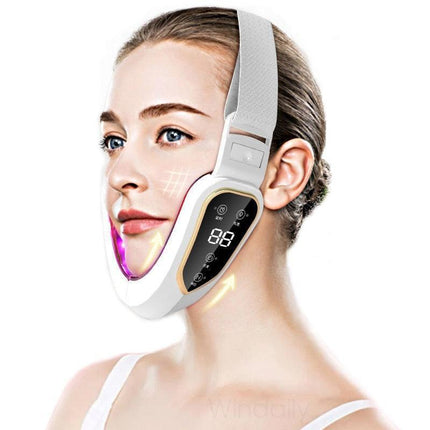 Radiant Contour Facial Sculpting Device: Advanced LED Light Therapy & Intelligent Massage Features..