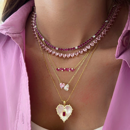 Radiant Desire CZ Diamond Tennis Necklace - Très Elite