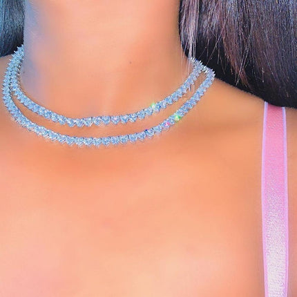 Radiant Desire CZ Diamond Tennis Necklace - Très Elite