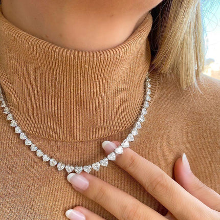 Radiant Desire CZ Diamond Tennis Necklace - Très Elite