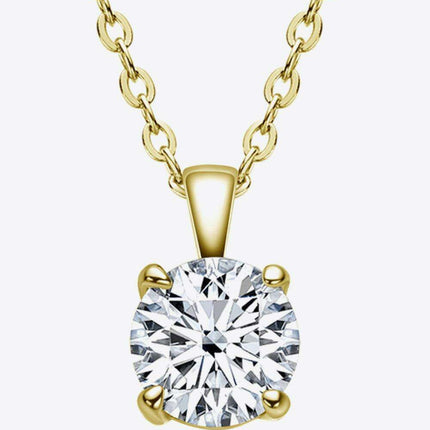 Radiant Elegance: 1 Carat Lab-Diamond Sterling Silver Necklace
