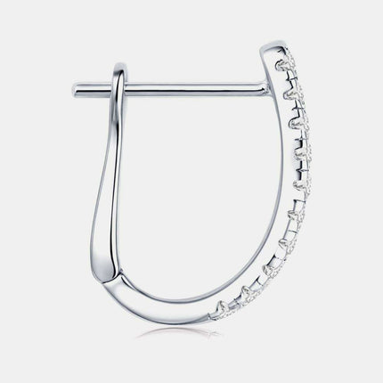 Radiant Elegance: Sterling Silver Lab-Grown Diamond Earrings in Luxurious Presentation Box