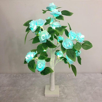Radiant LED Bonsai Rose Tree: 55CM Floral Table Centerpiece - Très Elite
