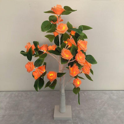 Radiant LED Bonsai Rose Tree: 55CM Floral Table Centerpiece - Très Elite