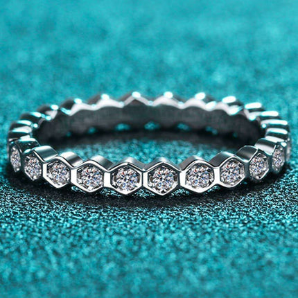 Radiant Lab-Diamond Eternity Band in Sterling Silver: A Classic Statement