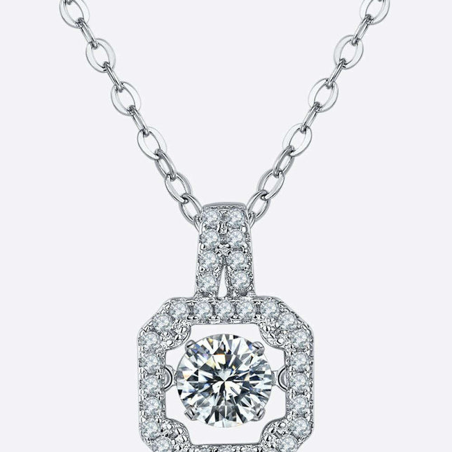 Radiant Moissanite-Accented Lab Grown Diamond Necklace