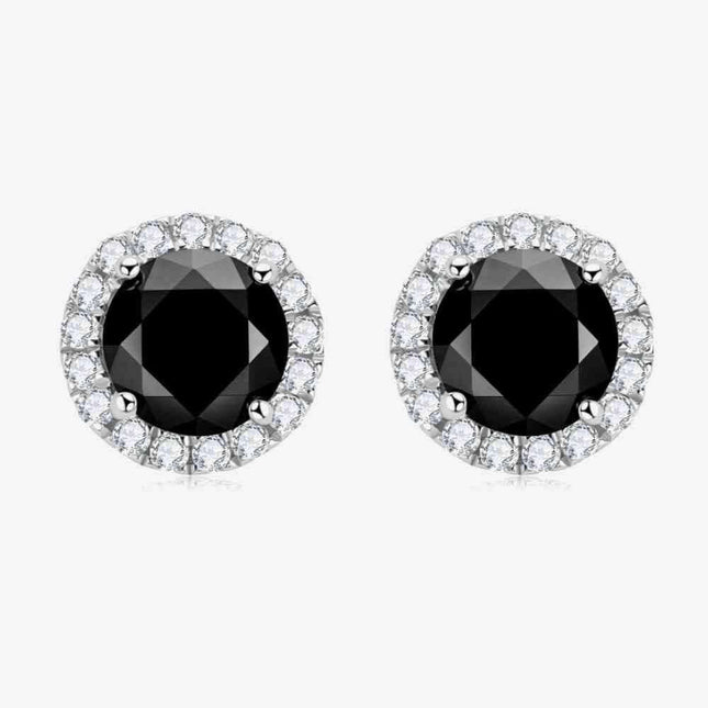 Radiant Platinum-Plated Lab-Created Diamond Earrings with Sparkling Zircon Accents