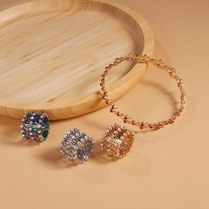 Radiant Rhinestone Ring Bracelet: A Perfect Fusion of Elegance and Versatility