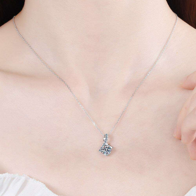 Radiant Sophistication Lab-Created Diamond Pendant Necklace with Authenticity Certificate