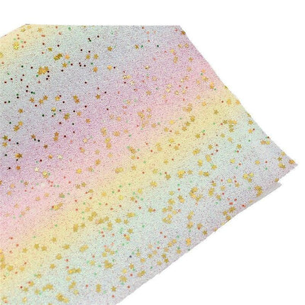 Rainbow Sparkle PU Leather for Creative DIY Projects - Très Elite