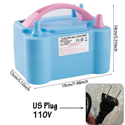 Rapid Quiet Inflate Dual Port Electric Balloon Pump for Effortless Decorating - Très Elite