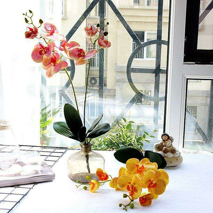 Realistic White Orchid - Premium Faux Flower for Elegant Home & Event Decor..