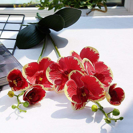 Realistic White Orchid - Premium Faux Flower for Elegant Home & Event Decor..