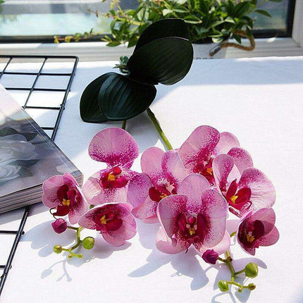 Realistic White Orchid - Premium Faux Flower for Elegant Home & Event Decor..