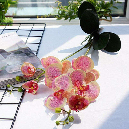 Realistic White Orchid - Premium Faux Flower for Elegant Home & Event Decor..