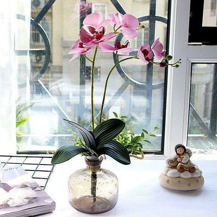 Realistic White Orchid - Premium Faux Flower for Elegant Home & Event Decor..