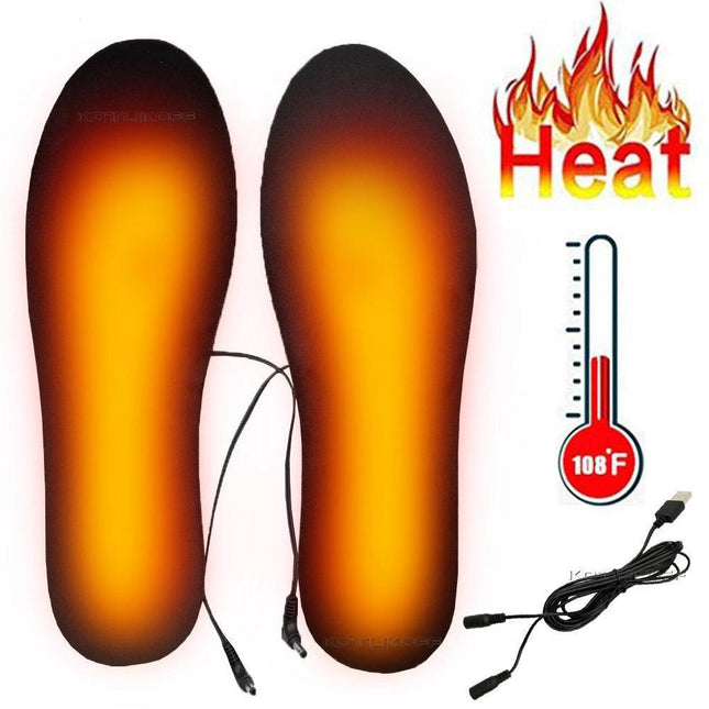 Rechargeable Carbon Fiber USB Heated Insoles for Ultimate Winter Comfort