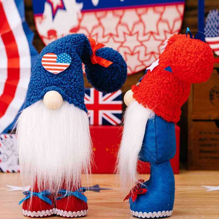 Red, White, and Blue Gnome Partners - Fun Fourth of July Decoration Set - Très Elite