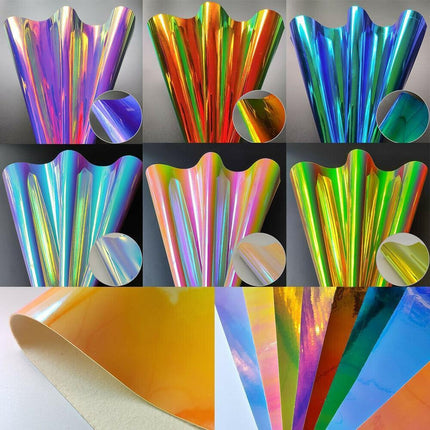 Reflective Holographic Iridescent Faux Leather - Essential Crafting Material- Très Elite- Très Elite
