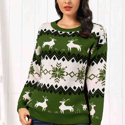 Reindeer Motif Knitted Jumper for Ultimate Comfort and Style - Très Elite