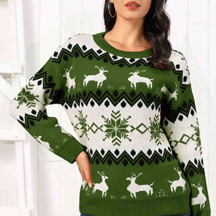 Reindeer Motif Knitted Jumper for Ultimate Comfort and Style - Très Elite